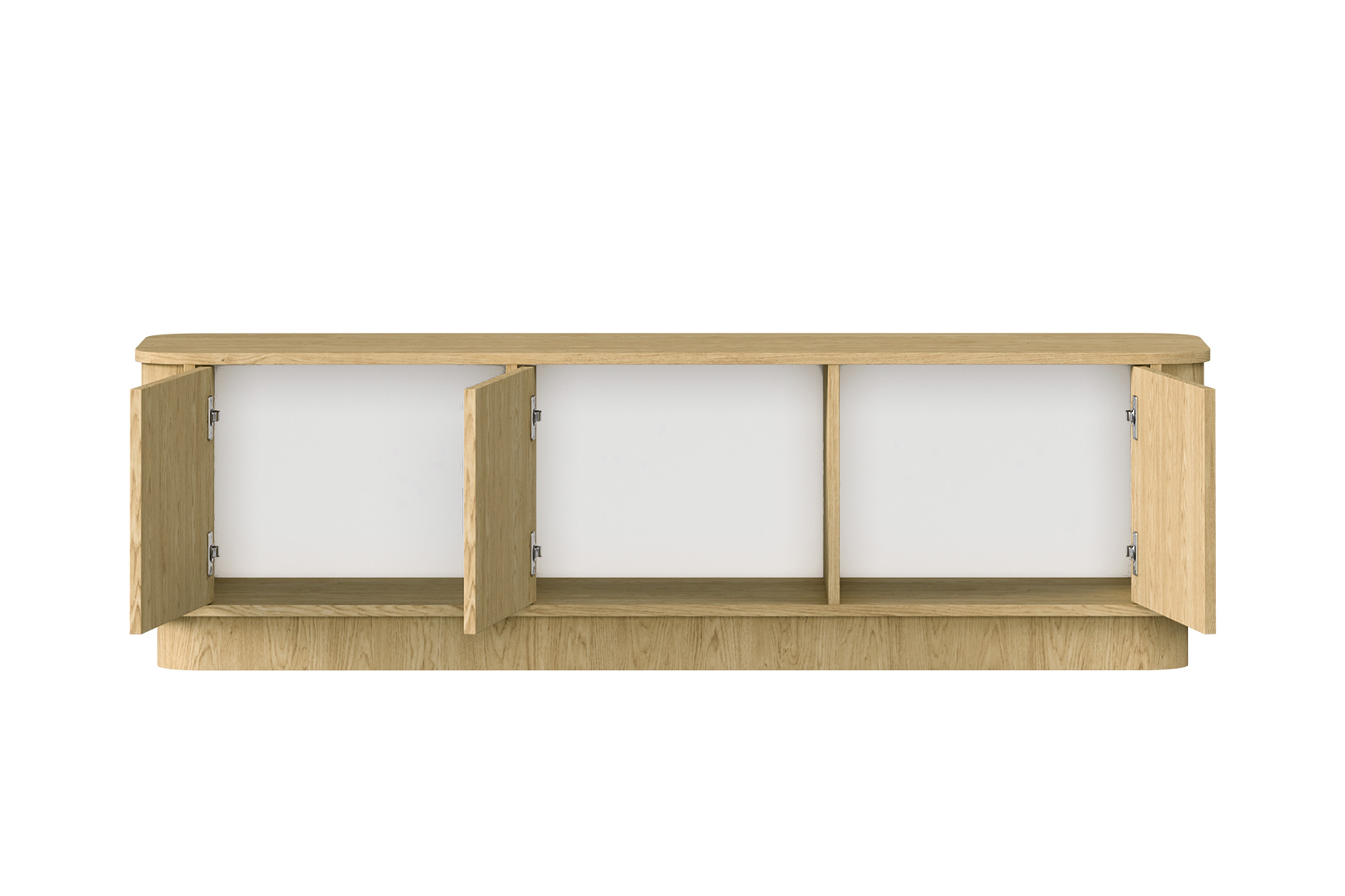 Szafka RTV Vello 154 cm trzydrzwiowa - dąb baltic dune