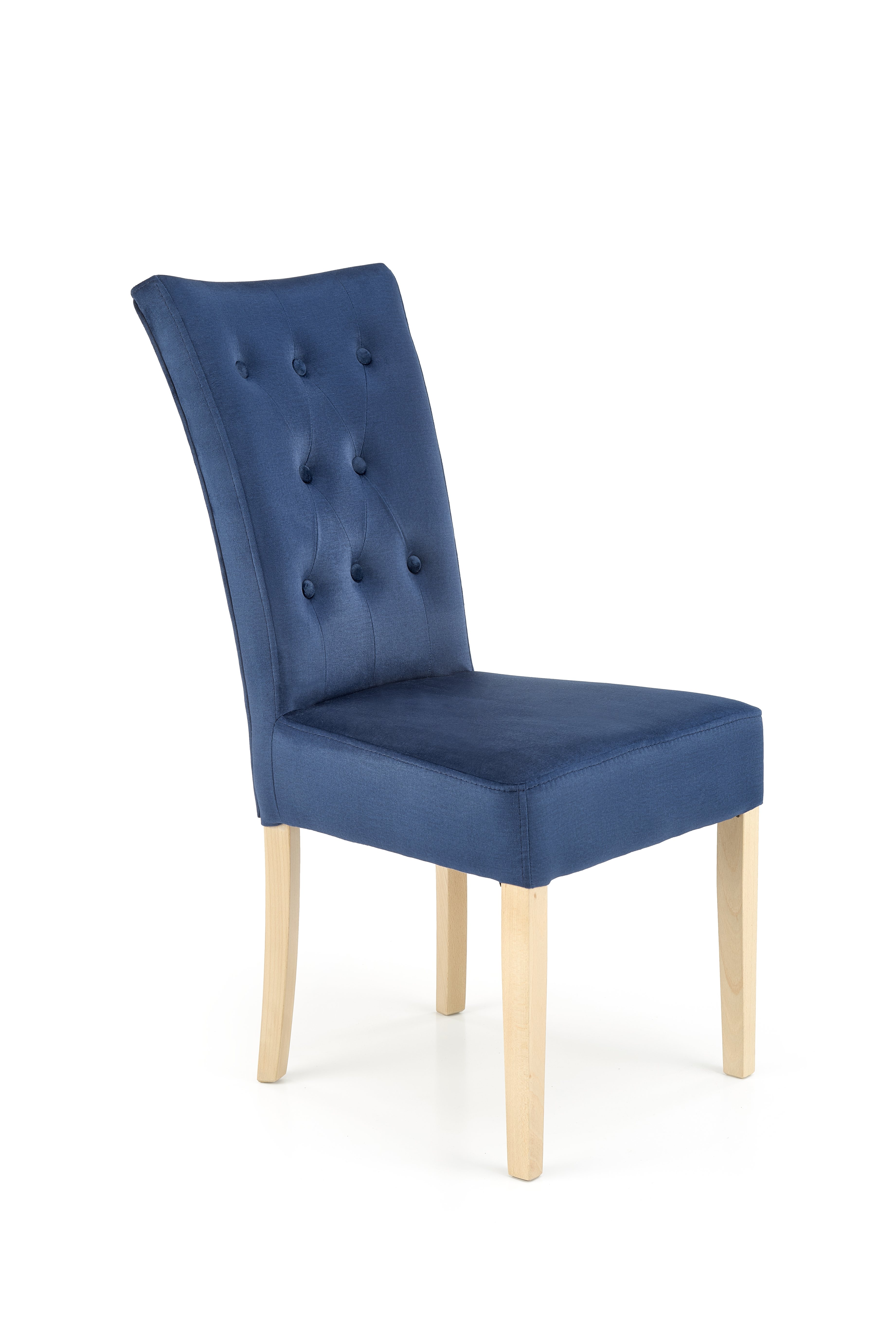 Krzesło tapicerowane Vermont - dąb miodowy / granatowy vermont krzesło dąb miodowy / tap: monolith 77 (granatowy)