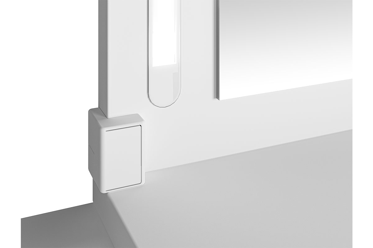 Nowoczesna toaletka z podświetlanym lustrem i szufladami Genis 01 - biały podświetlane lustro