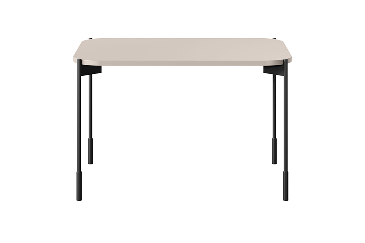 Stolik kawowy prostokątny Sonatia na metalowych nogach 70 cm - kaszmir stolik prostokątny