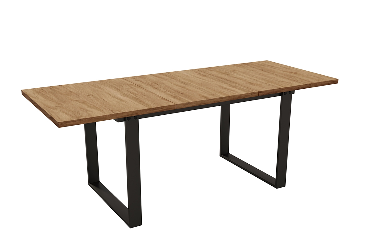 Stół rozkładany do jadalni Temir 140-200 - Dąb Wotan  stół z metalowymi nogami 