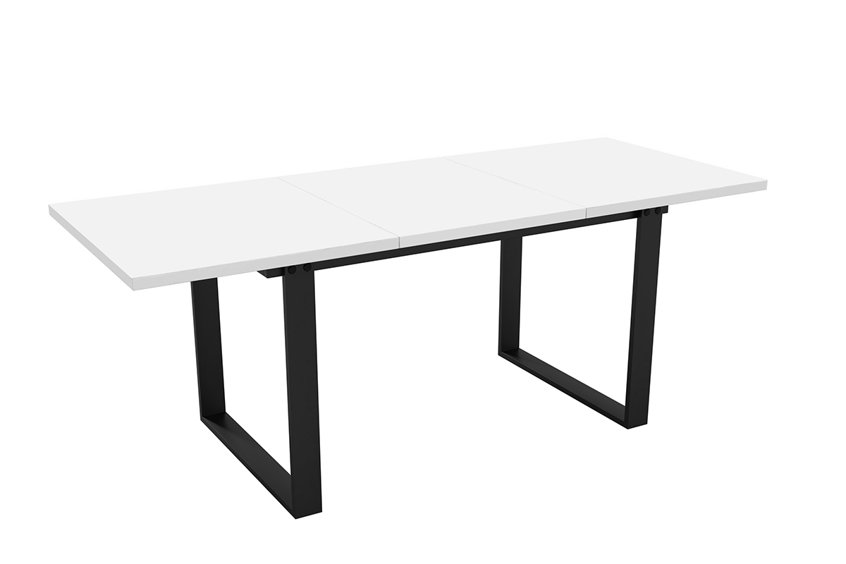 Stół rozkładany do jadalni Temir 140-200 - Biel Arktyczna  stół z metalowymi nogami 