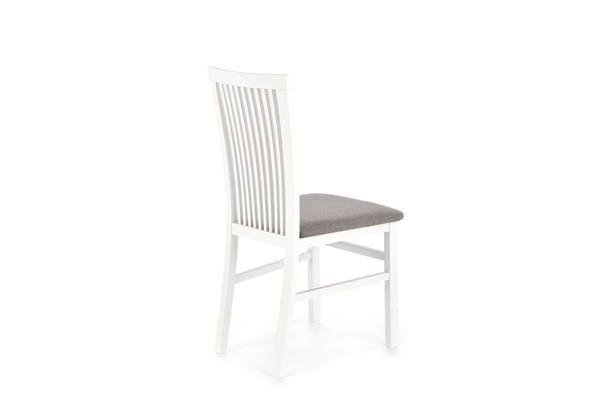 Krzesło drewniane Remin z tapicerowanym siedziskiem - Inari 91 / biały białe krzesło z tapicerowanym siedziskiem