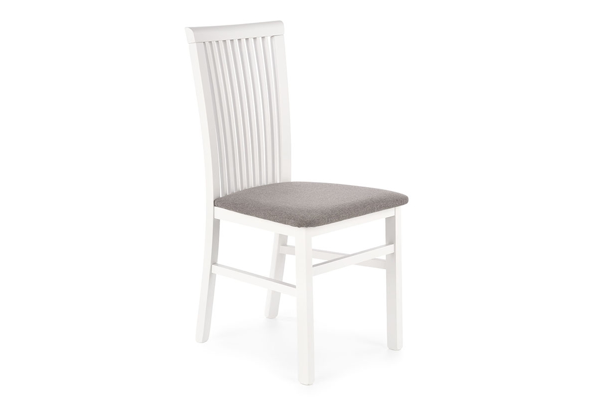 Krzesło drewniane Remin z tapicerowanym siedziskiem - Inari 91 / biały białe krzeslo drewniane