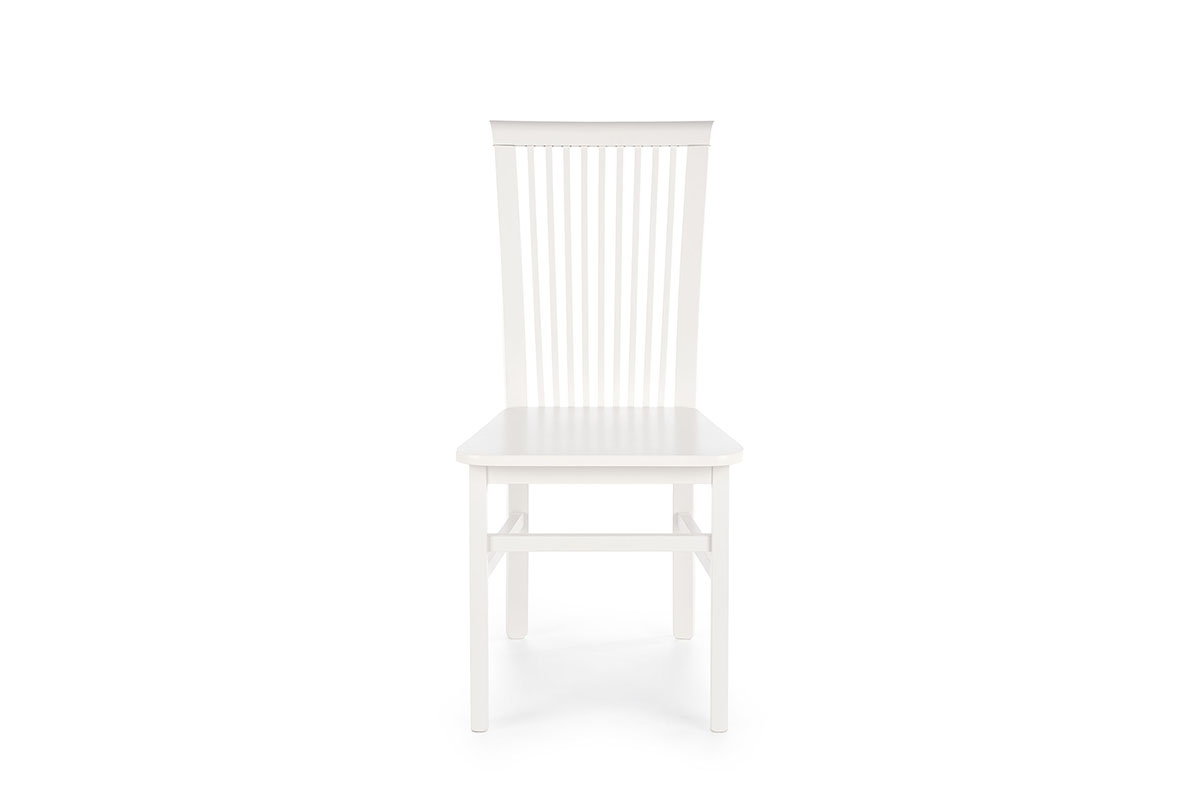 Krzesło drewniane Remin z twardym siedziskiem - biały białe krzesło do jadalni