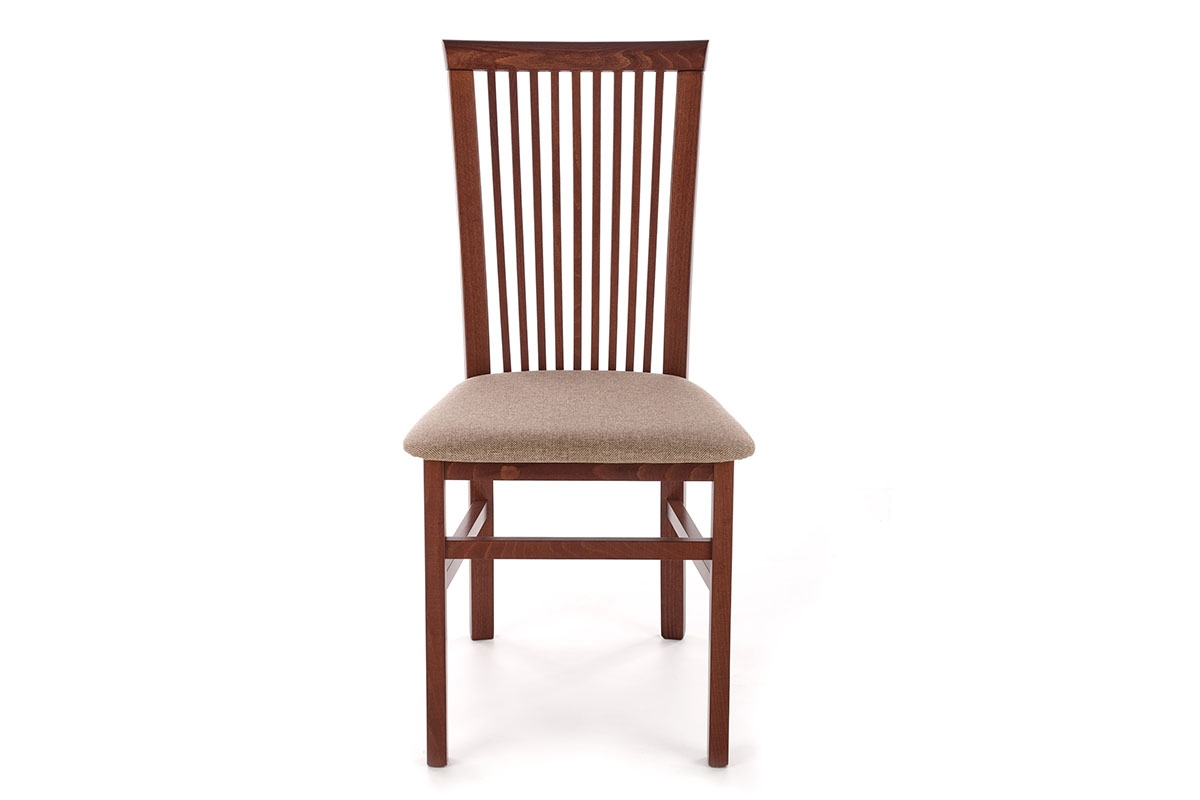 Krzesło drewniane Remin z tapicerowanym siedziskiem - Inari 23 / ciemny orzech drewniane krzesło do salonu