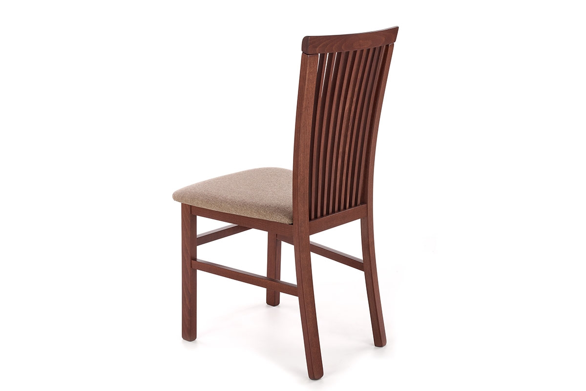 Krzesło drewniane Remin z tapicerowanym siedziskiem - Inari 23 / ciemny orzech krzesło klasyczne