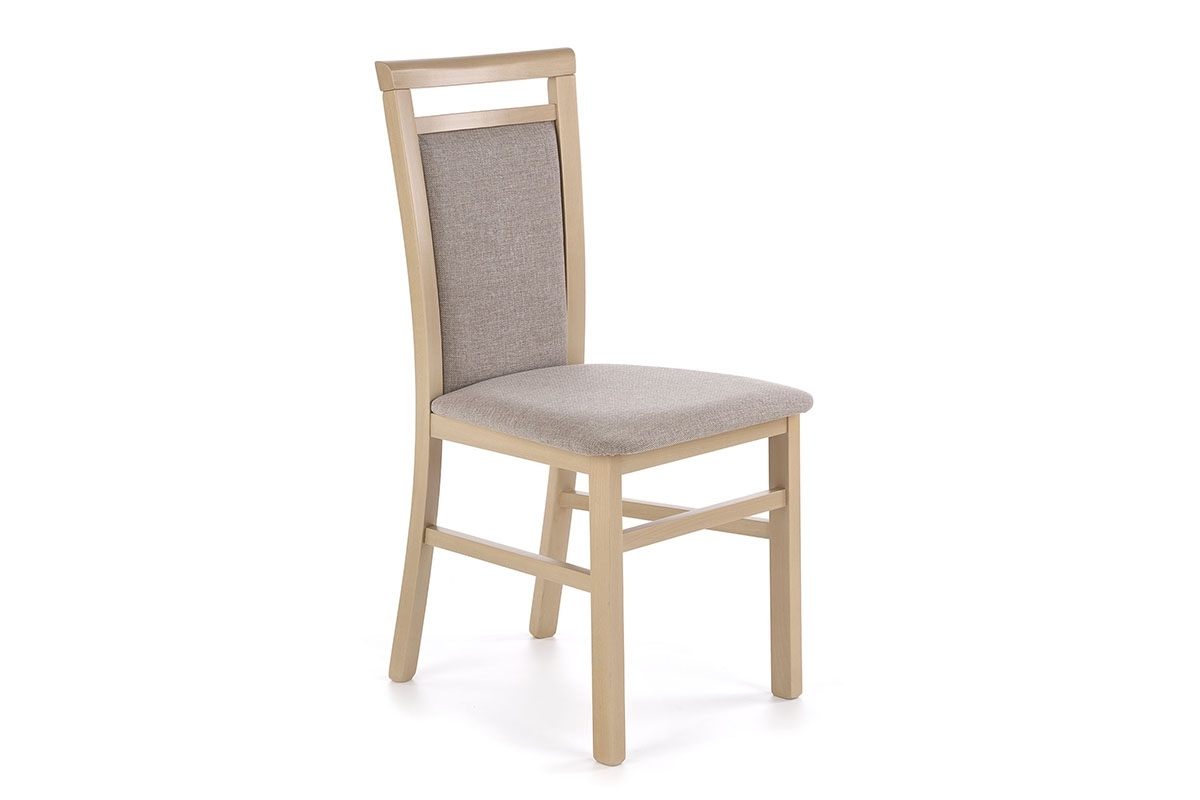 Krzesło drewniane Erota z tapicerowanym siedziskiem - Inari 26 / dąb sonoma tapicerowane krzesło do jadalni