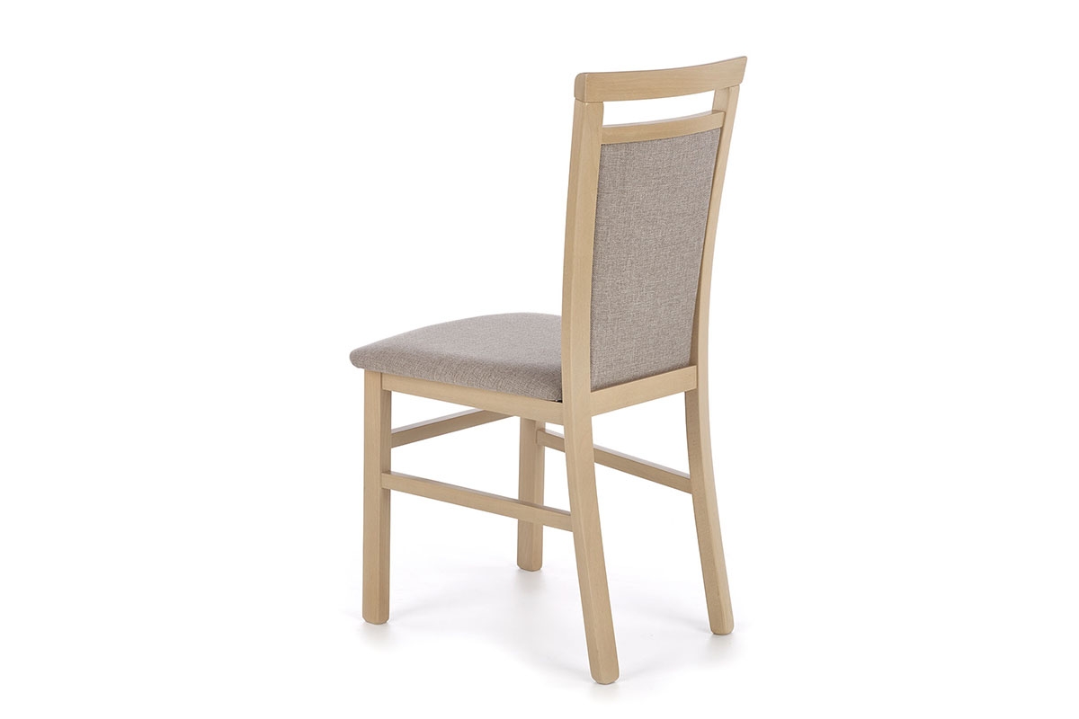 Krzesło drewniane Erota z tapicerowanym siedziskiem - Inari 26 / dąb sonoma drewniane krzesło do jadalni