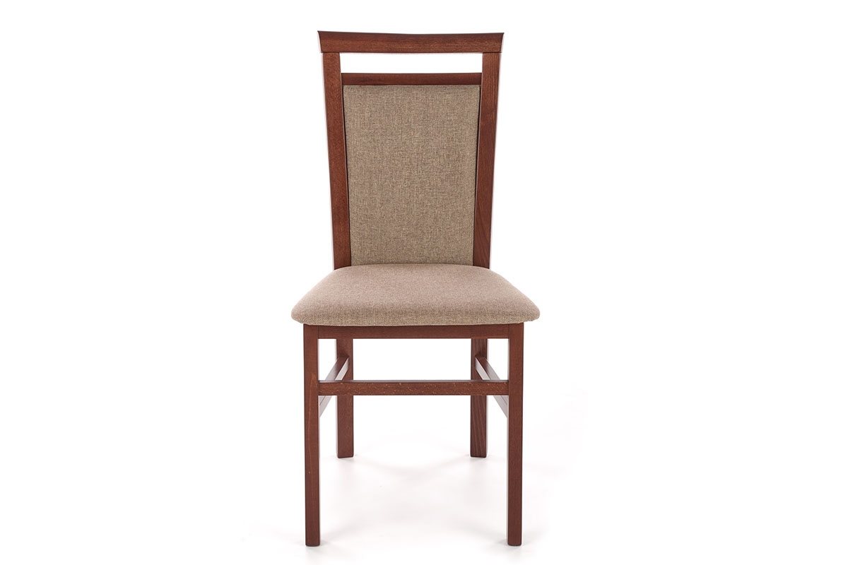 Krzesło drewniane Erota z tapicerowanym siedziskiem - Inari 23 / ciemny orzech krzesło drewniane
