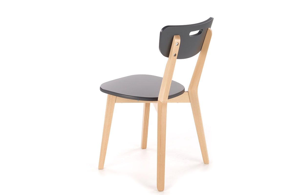 Krzesło drewniane Intia - czarny / buk lakierowany krzesło do jadalni