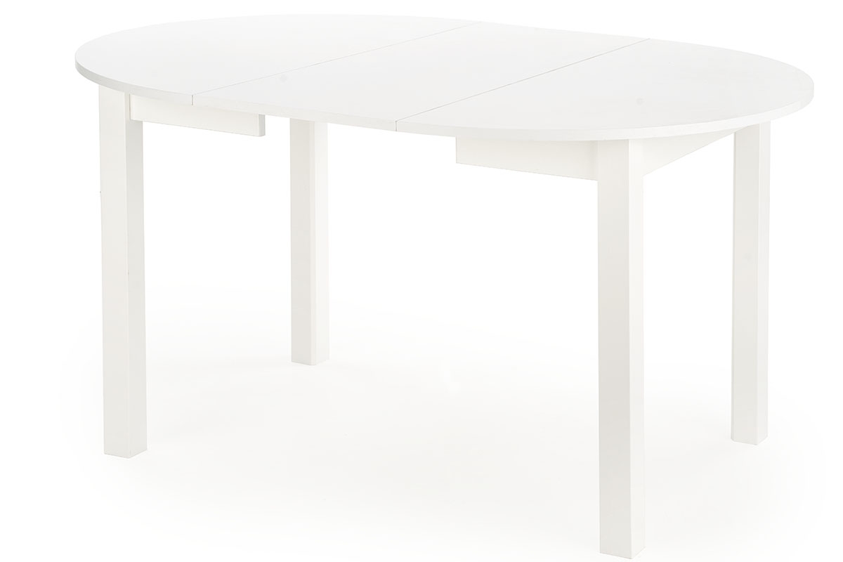 Okrągły stół Neryt rozkładany 102-142x102 cm - biały biały stół do salonu