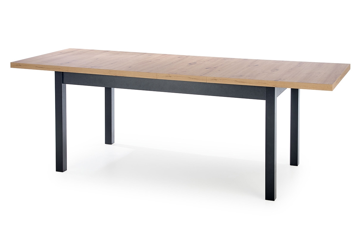 Stół rozkładany Tanre 160-230x80 cm - dąb artisan / czarny stół prostokatny