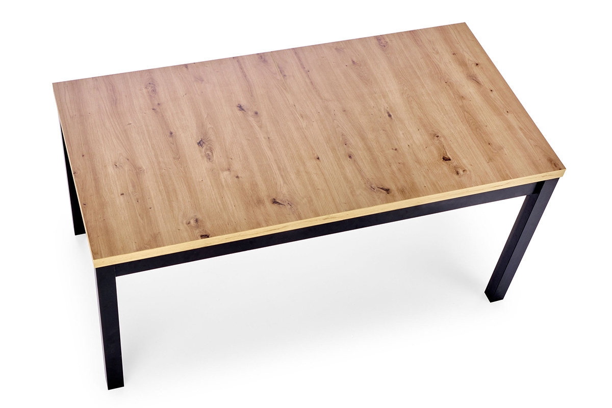 Stół rozkładany Tanre 160-230x80 cm - dąb artisan / czarny rozkładany stół