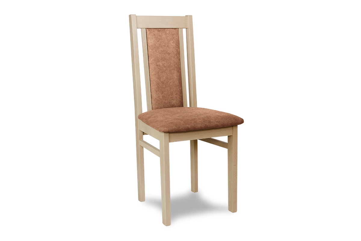 Krzesło drewniane tapicerowane Milano - rudy Zetta 295 / buk krzeslo drewniane z ruda tapicerką