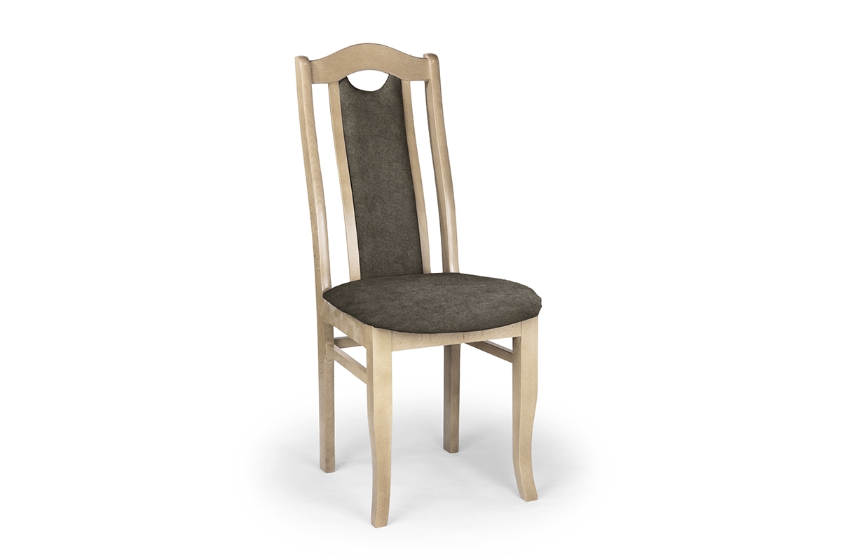 Krzesło drewniane tapicerowane Livorno 2 - ciemny brąz Zetta 294 / buk drewniane krzesło do jadalni