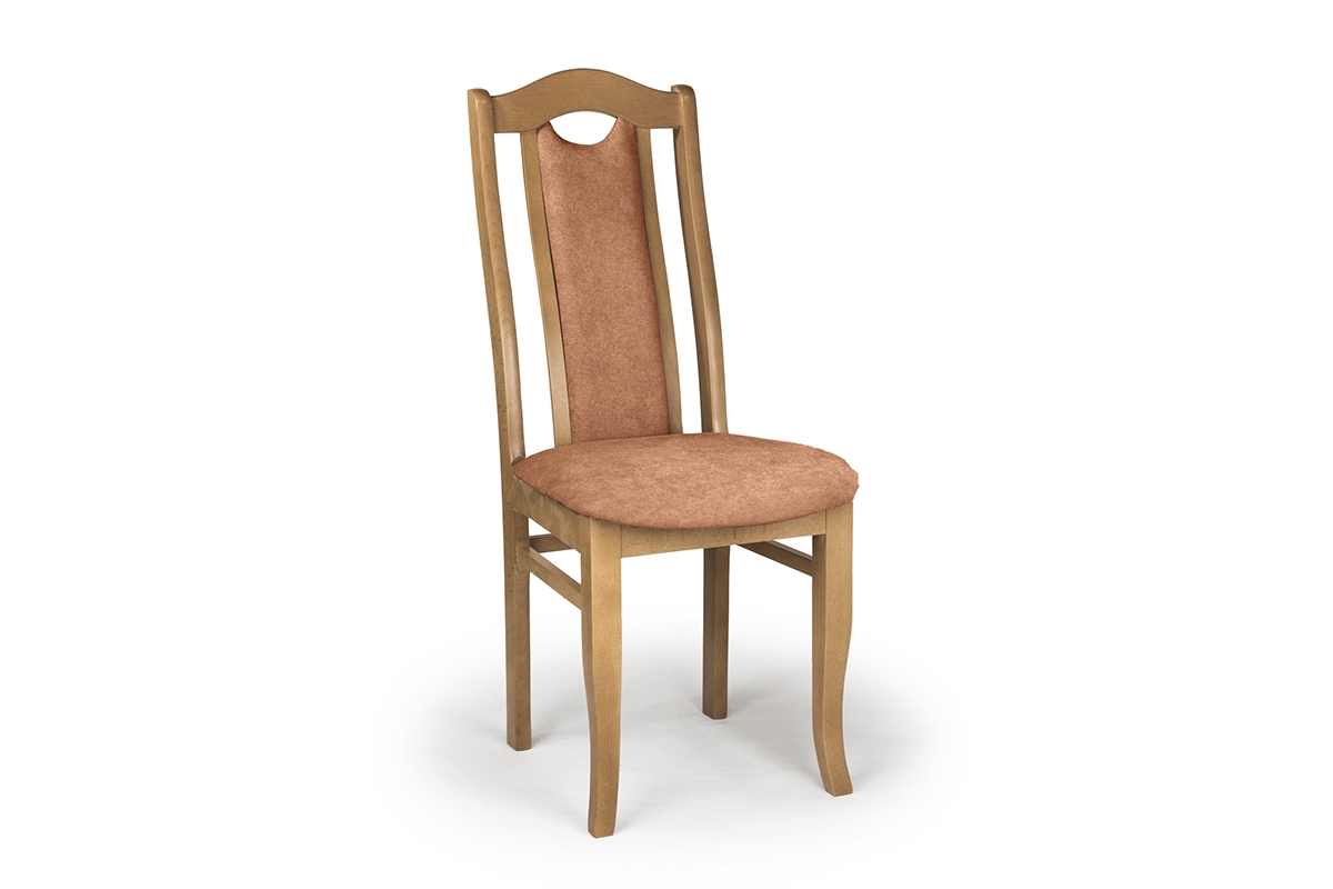 Krzesło drewniane tapicerowane Livorno 2 - rudy Zetta 295 / dąb drewniane krzesła tapicerowane