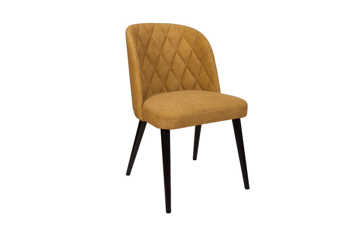 Krzesło drewniane Azarro z tapicerowanym siedziskiem krzesło z drewnianymi nogami