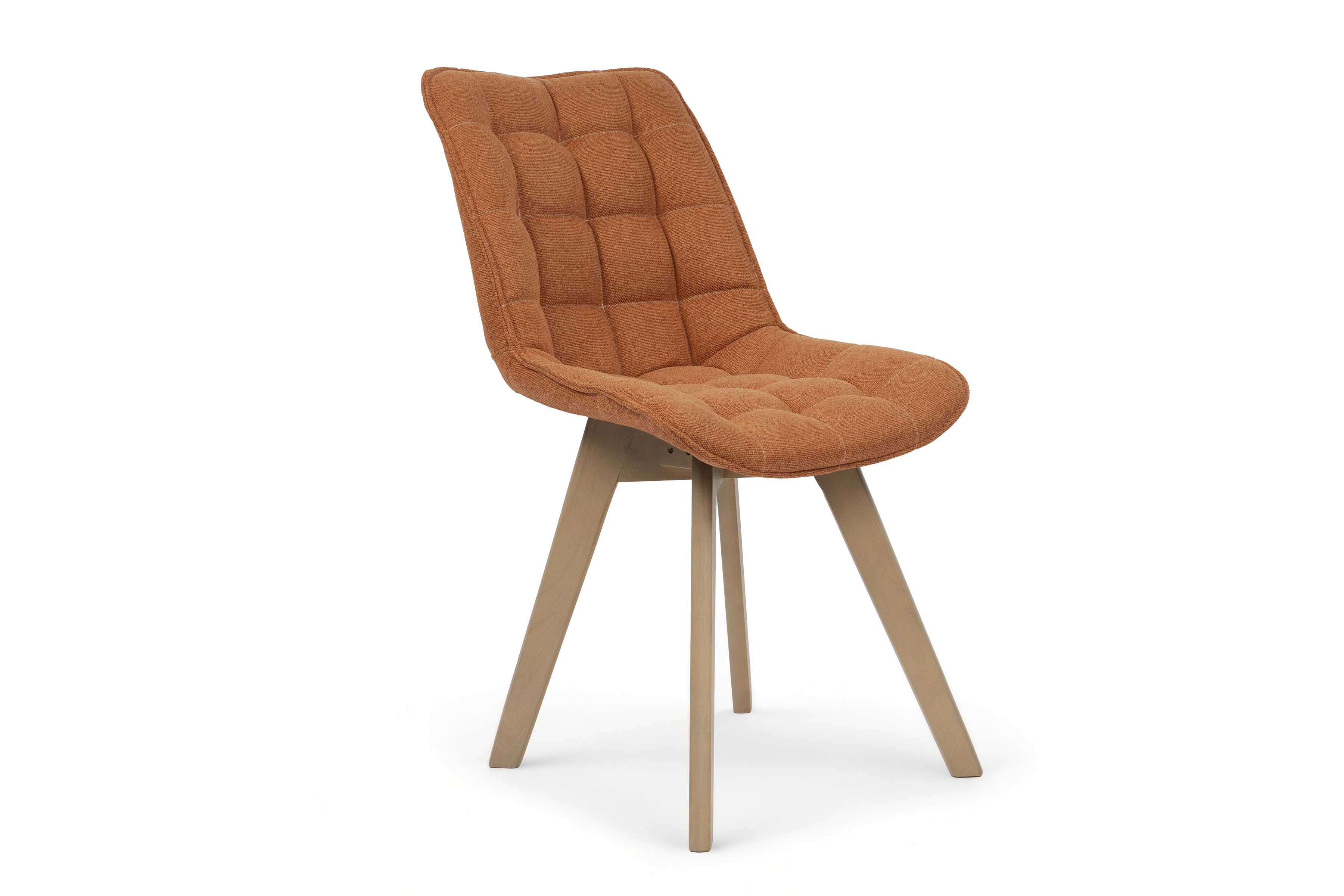 Krzesło tapicerowane Prato na drewnianych nogach 