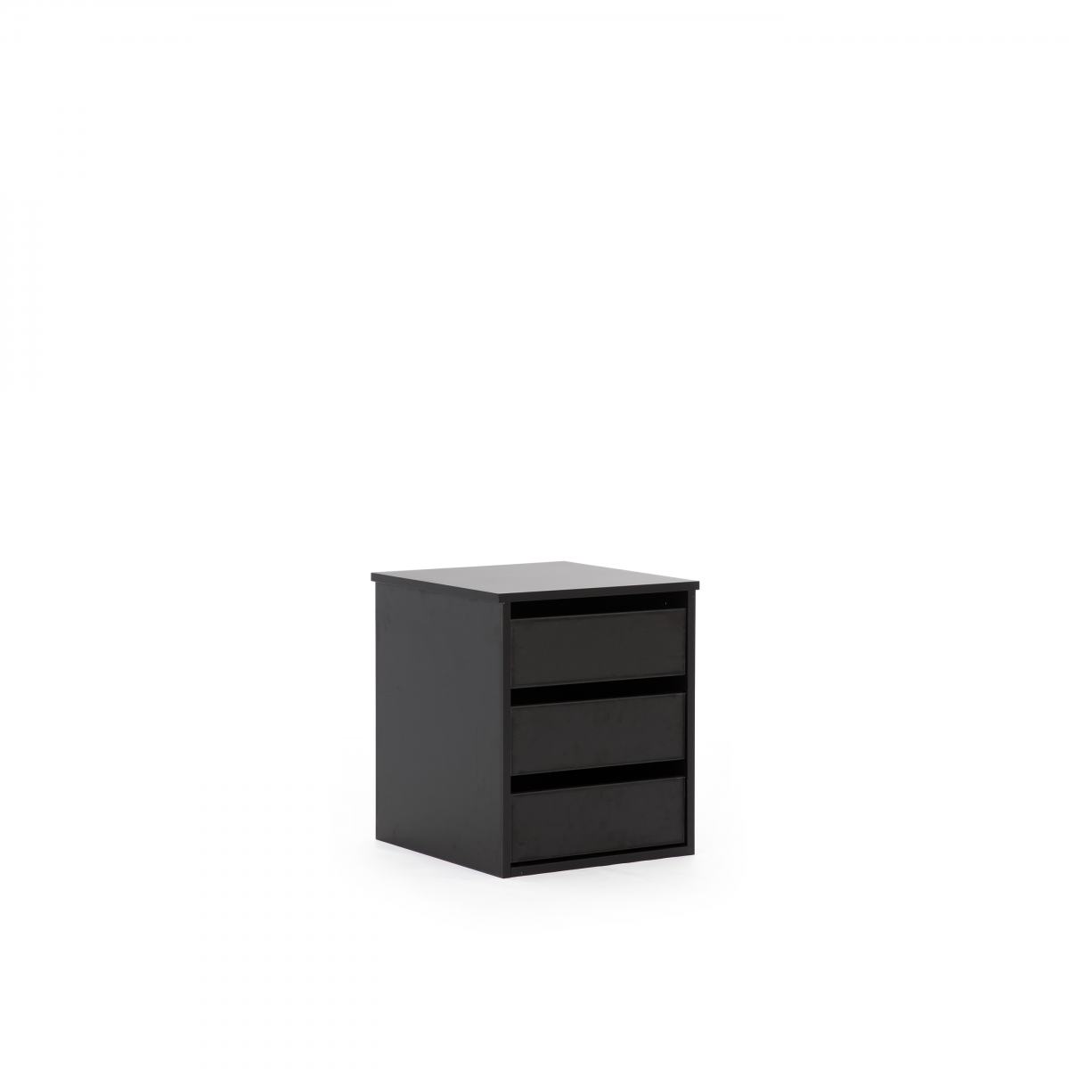 Kontenerek do szafy Ovalo 47 cm - czarny / dąb hicora czarny kontener do szafy