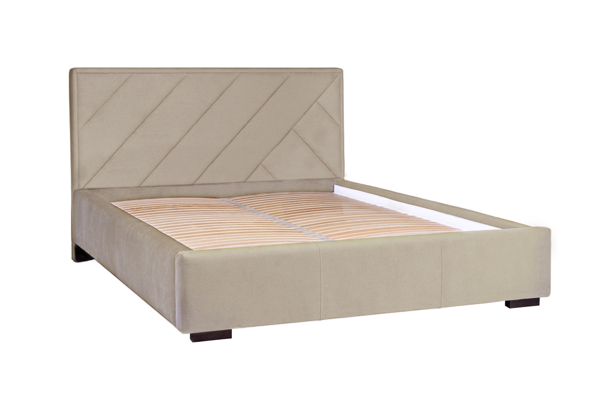 Łóżko tapicerowane sypialniane ze stelażem Tiade - 140x200  łóżko sypialniane z drewnianym stelażem 