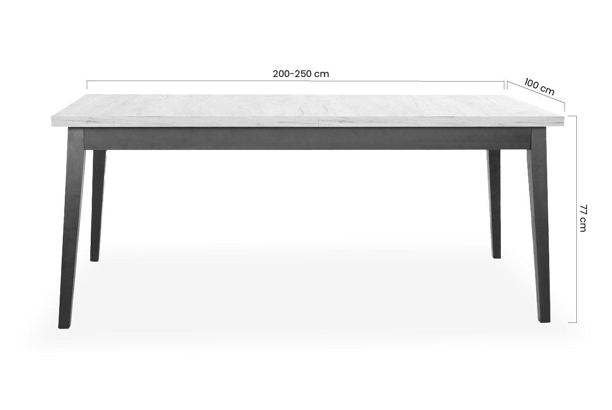 Stół rozkładany Paris na drewnianych nogach 200-250x100 cm - dąb lancelot stół na bukowych nogach