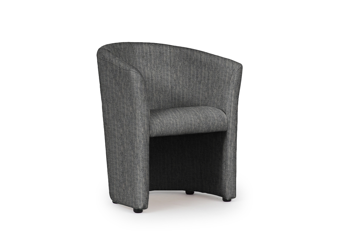 Tapicerowany fotel kubełkowy Noobis - szara plecionka Magma 2 Grey Fotel tapicerowany Noobis 