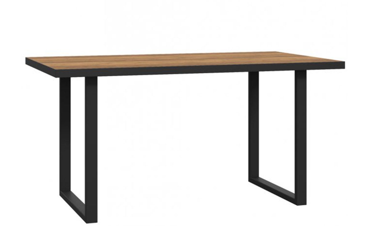 Stół Hayato na metalowych nogach 160x90cm - czarny / świerk alpejski  Stół Hayato 160x90cm - czarny / świerk alpejski 