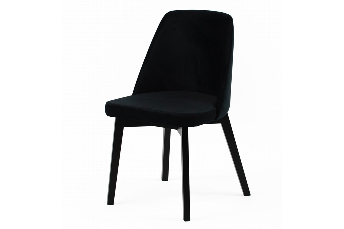 Krzesło tapicerowane Tagero na drewnianych nogach - Magic Velvet 2219 / czarny 