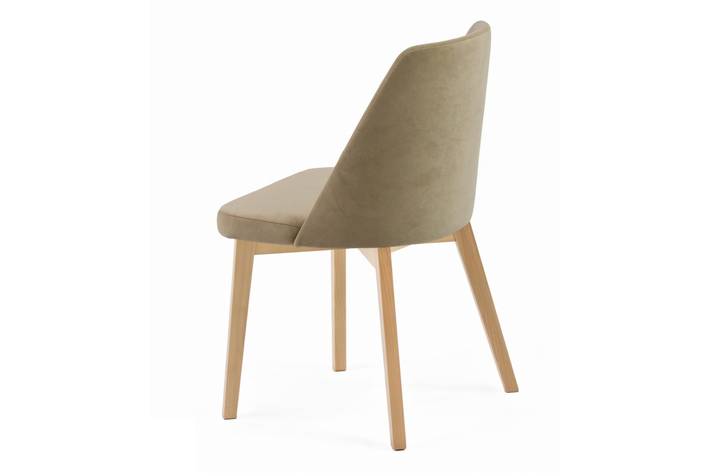 Krzesło tapicerowane Tagero na drewnianych nogach - Dream 01 / beż / nogi buk Krzesło tapicerowane Tagero na drewnianych nogach - Dream 01 / beż / nogi buk