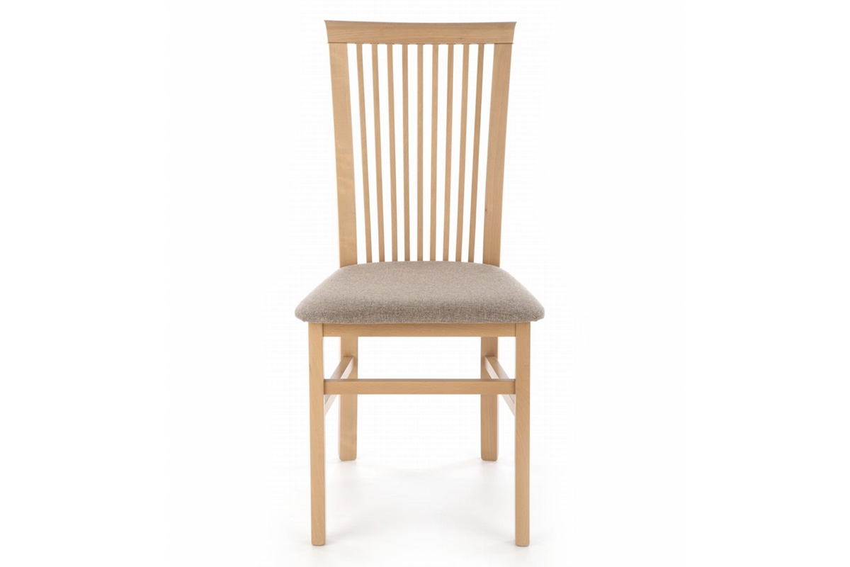 Krzesło drewniane Remin z tapicerowanym siedziskiem - Inari 23 / dąb artisan 