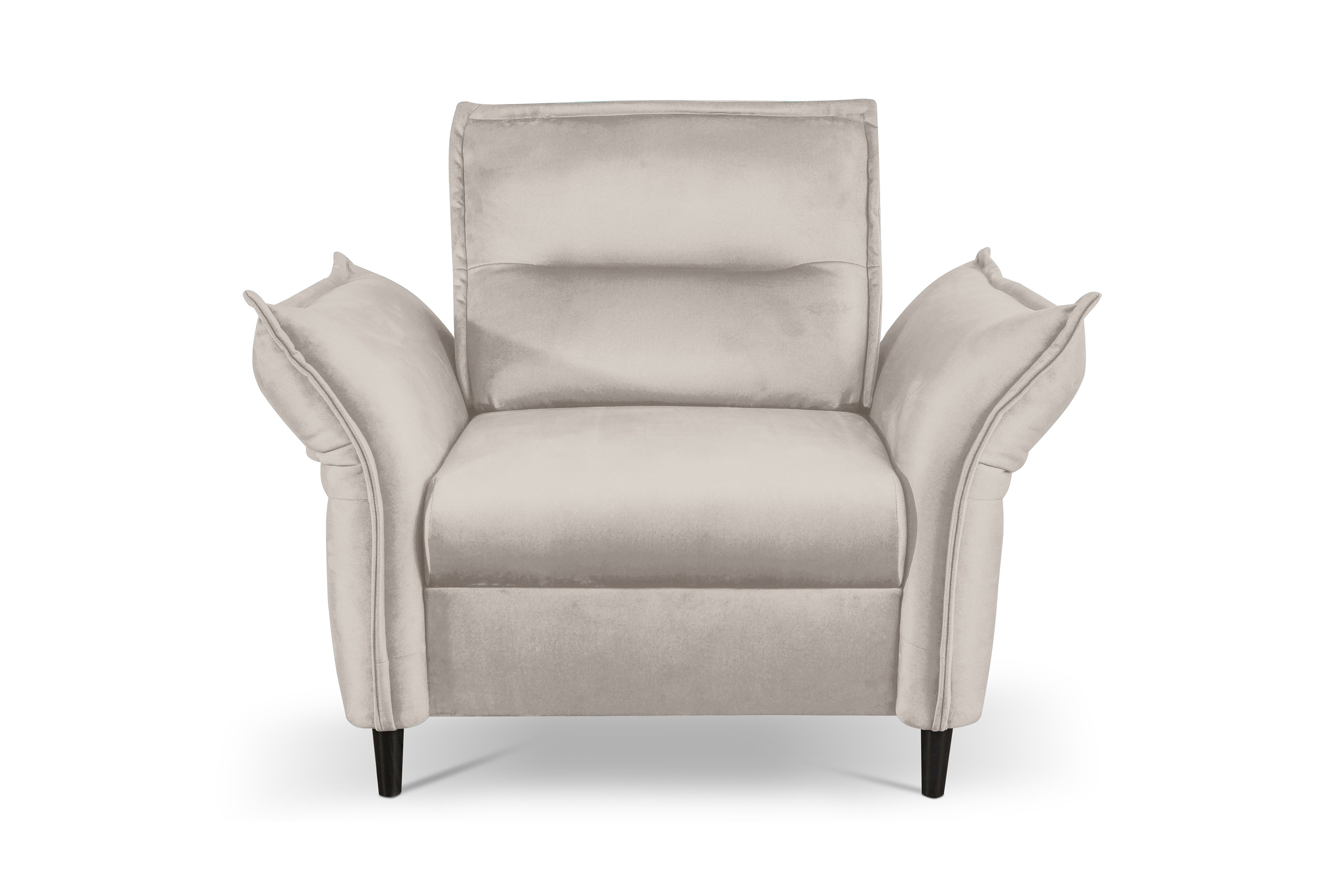 Fotel wypoczynkowy Milaro - beżowy welur Element 17 Fotel wypoczynkowy Milaro - beżowy welur Element 17