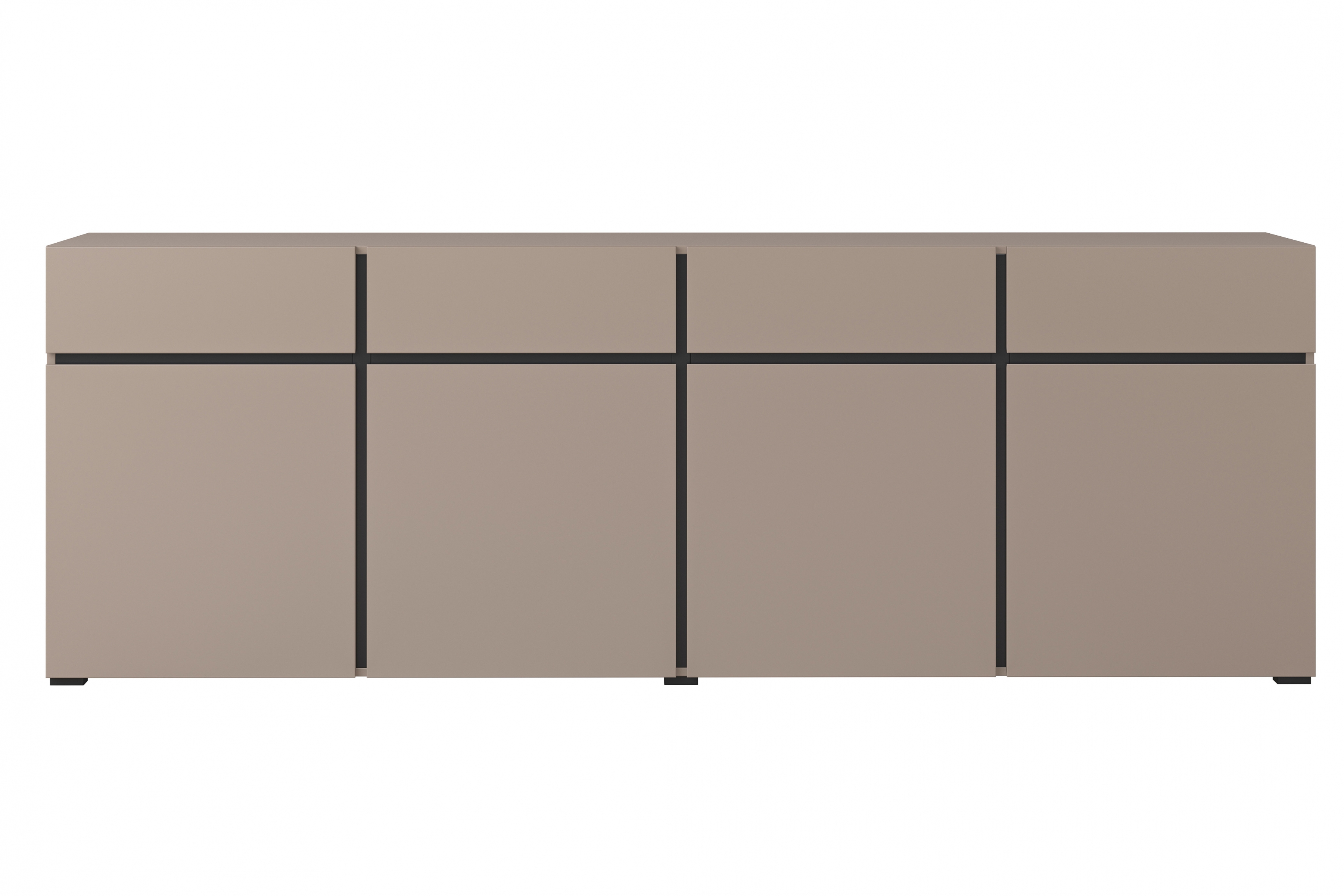 Komoda Cross 25 z szufladami 225 cm - congo / czarny Komoda Cross 25 z szufladami 225 cm - congo / czarny
