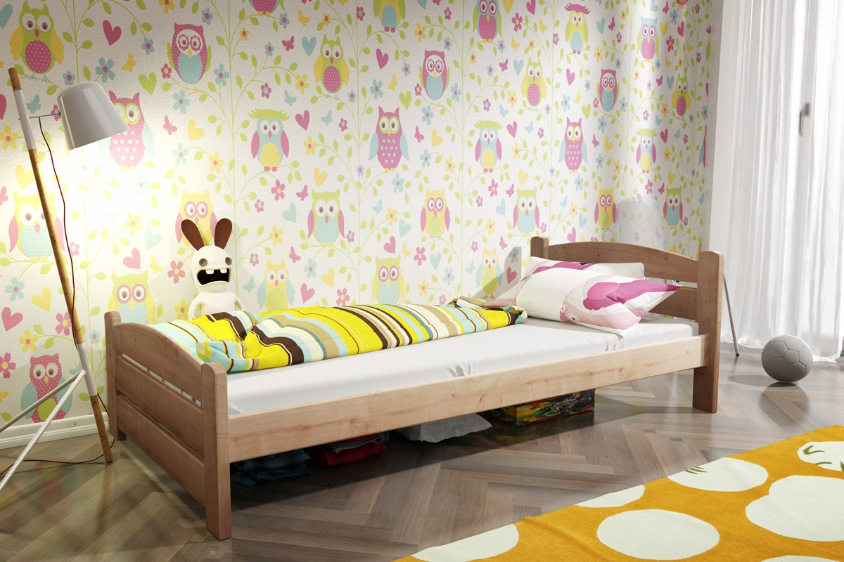 Łóżko dziecięce parterowe Sandio łóżeczko drewniane