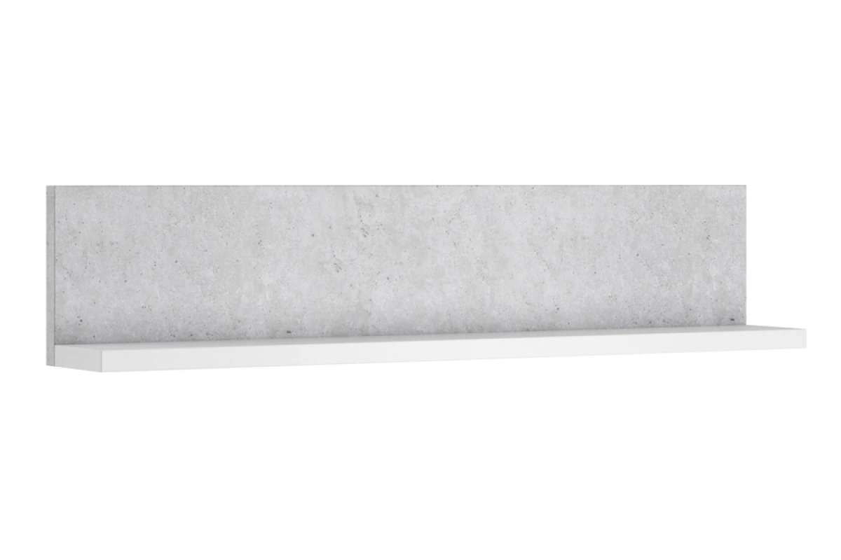 Wisząca półka Bota 01 - 150 cm - biały / beton colorado półka biała