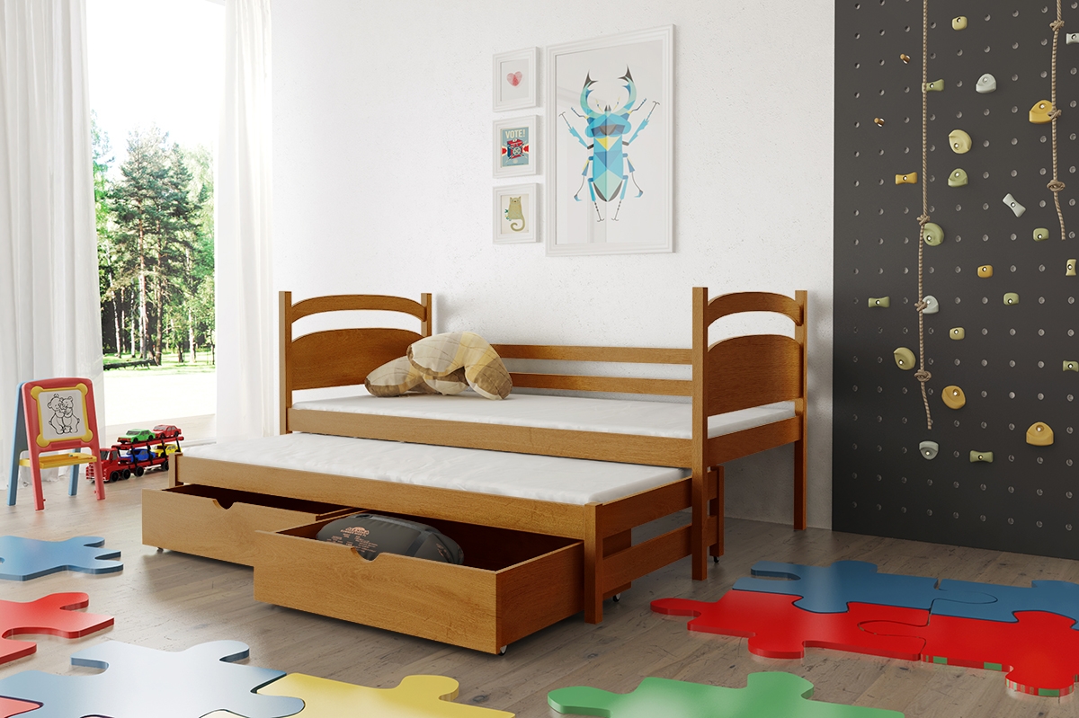 Łóżko dziecięce Pinoki Certyfikat łóżko dziecięce z szufladami 