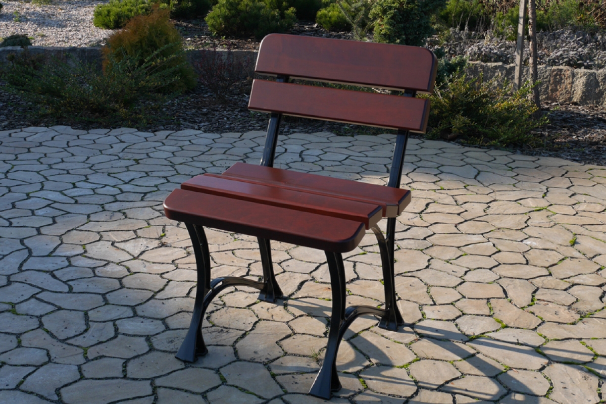 Zestaw mebli ogrodowych Królewski stół + 2 krzesła + 2 ławki - wiśnia krzesło ogrodowe