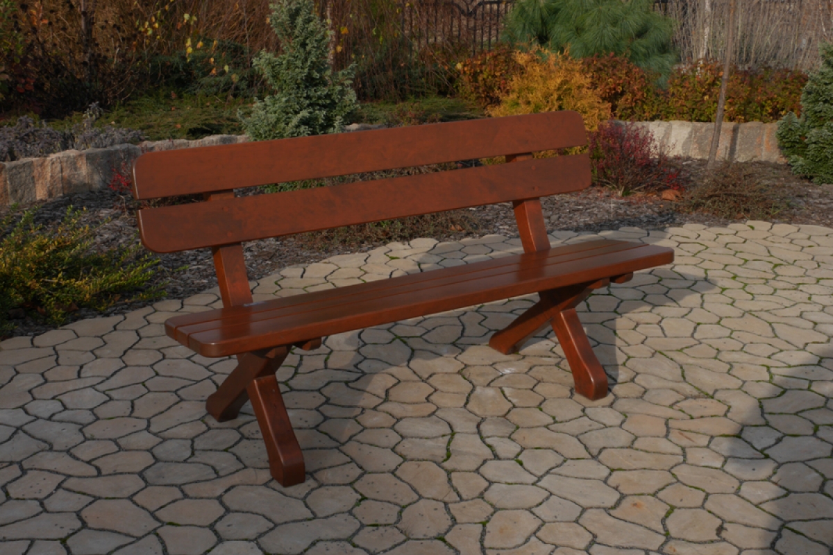 Zestaw mebli ogrodowych Excelent stół 160x72 cm + 2 krzesła + 2 ławki - cyprys ławka ogrodowa