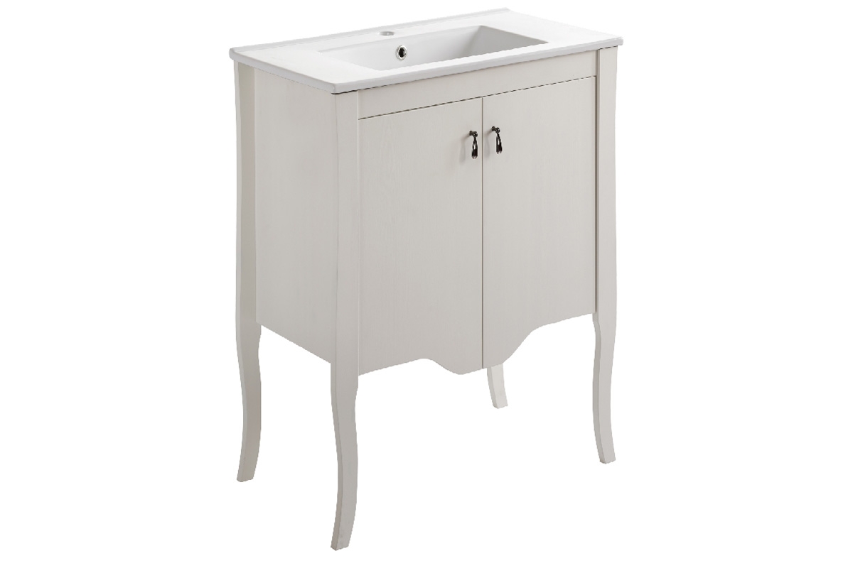 Zestaw mebli łazienkowych Elisabeth I - 60 cm szafka z umywalką w kolorze białym 