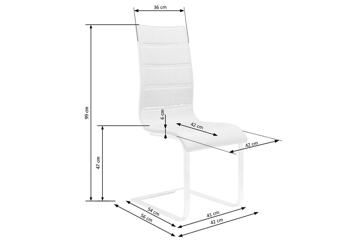 Krzesło tapicerowane K104 - czarny / biały krzesło tapicerowane