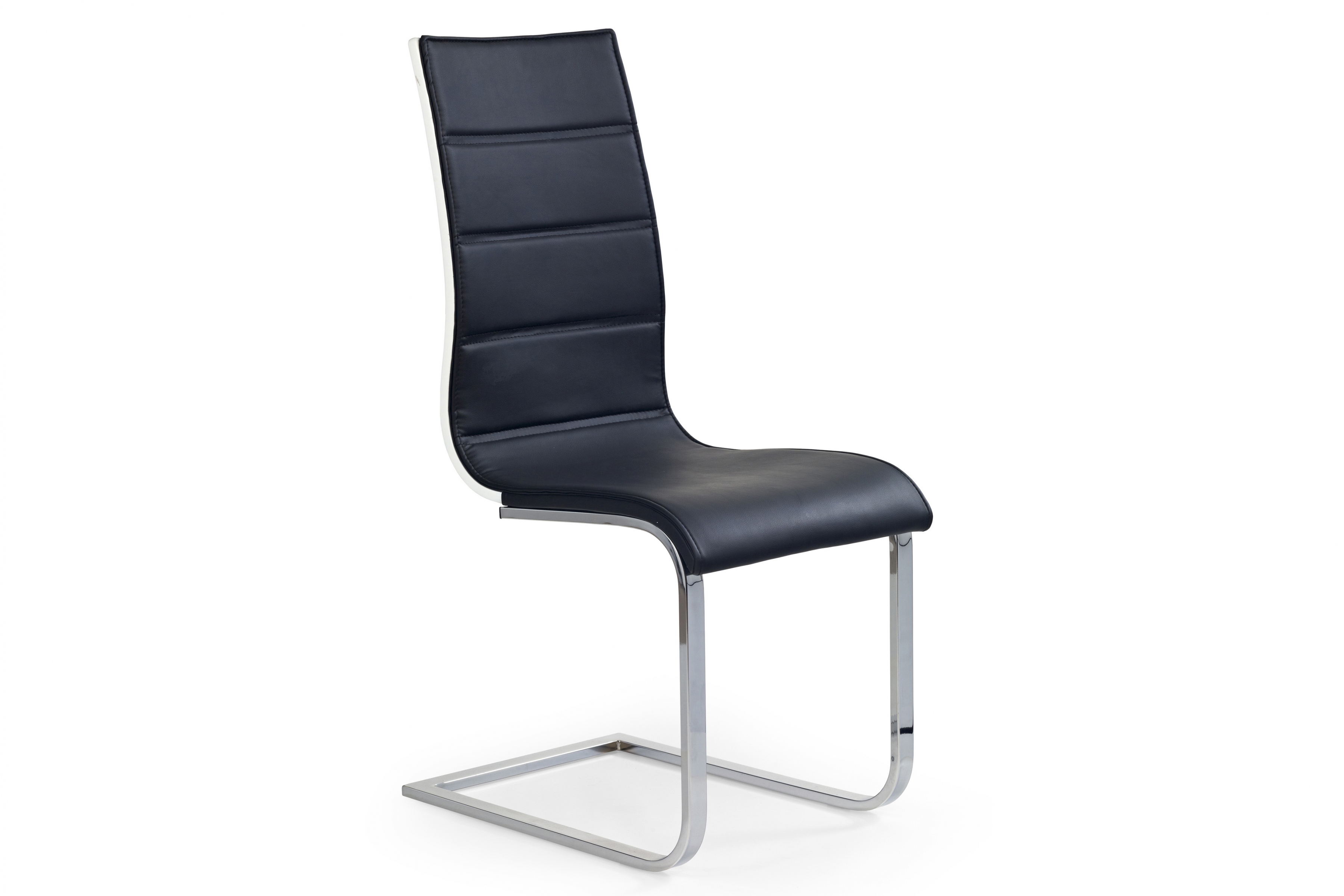 Krzesło tapicerowane K104 - czarny / biały Krzesło tapicerowane K104 - czarny / biały