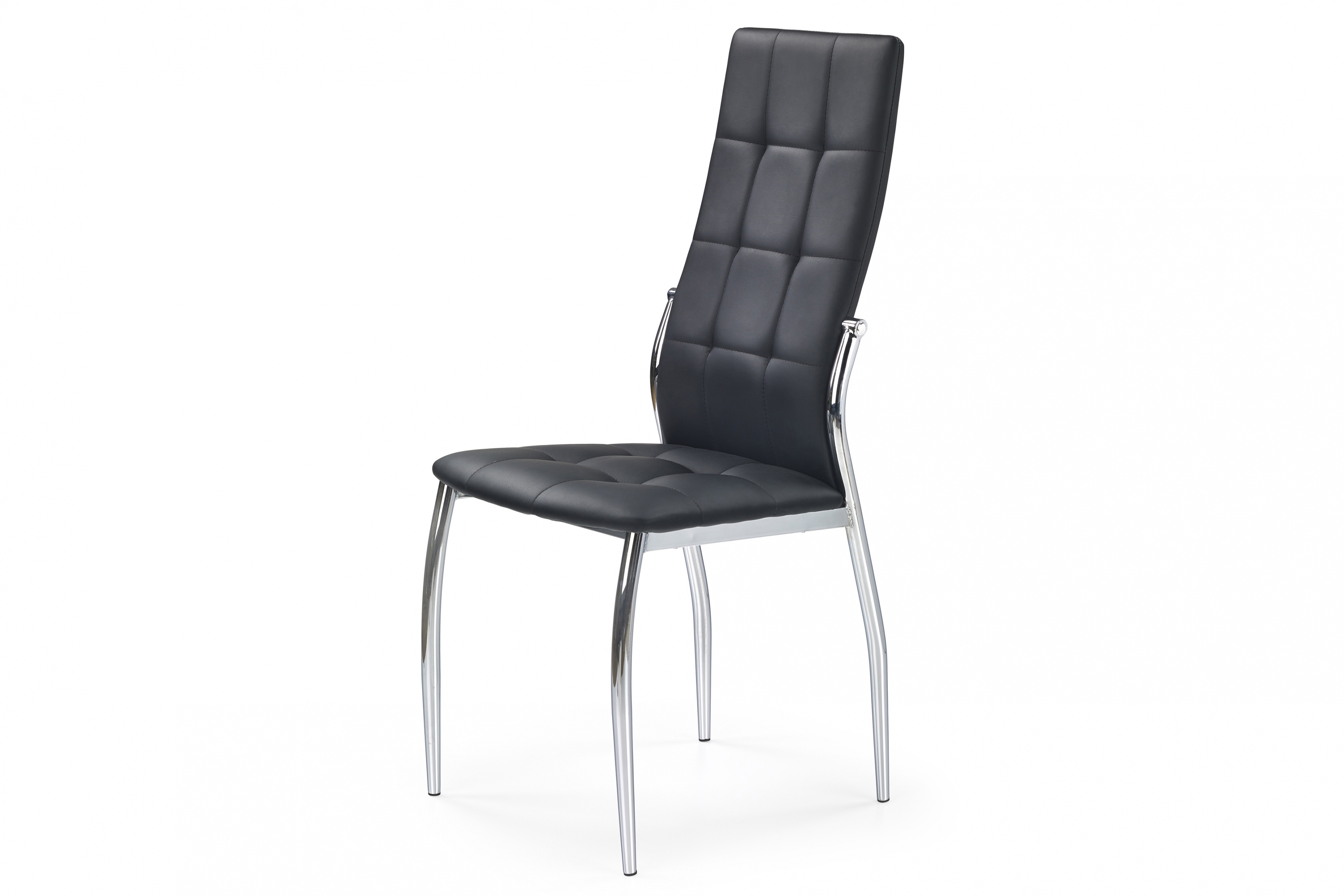 Krzesło tapicerowane K209 z metalowymi nogami - czarny Krzesło tapicerowane K209 z metalowymi nogami - czarny