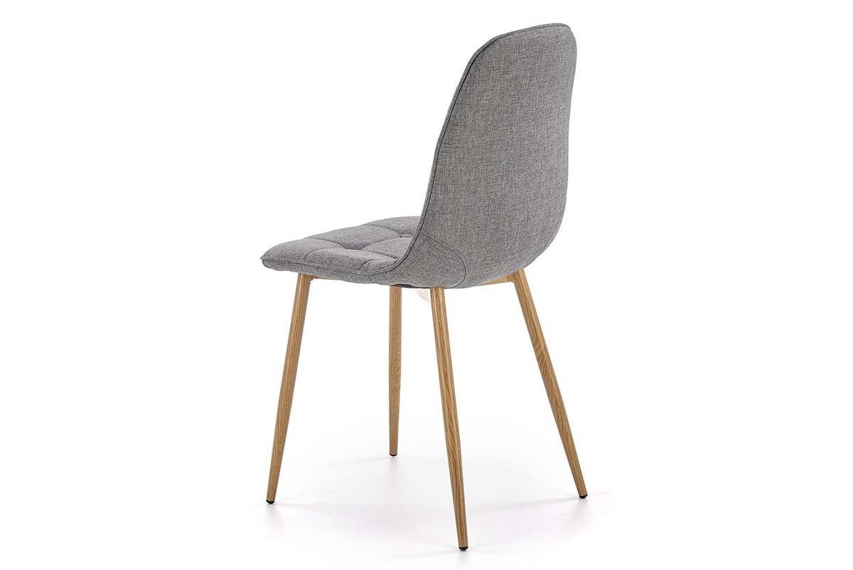 Krzesło tapicerowane K316 - popielaty / dąb miodowy Krzesło tapicerowane K316 - popielaty / dąb miodowy