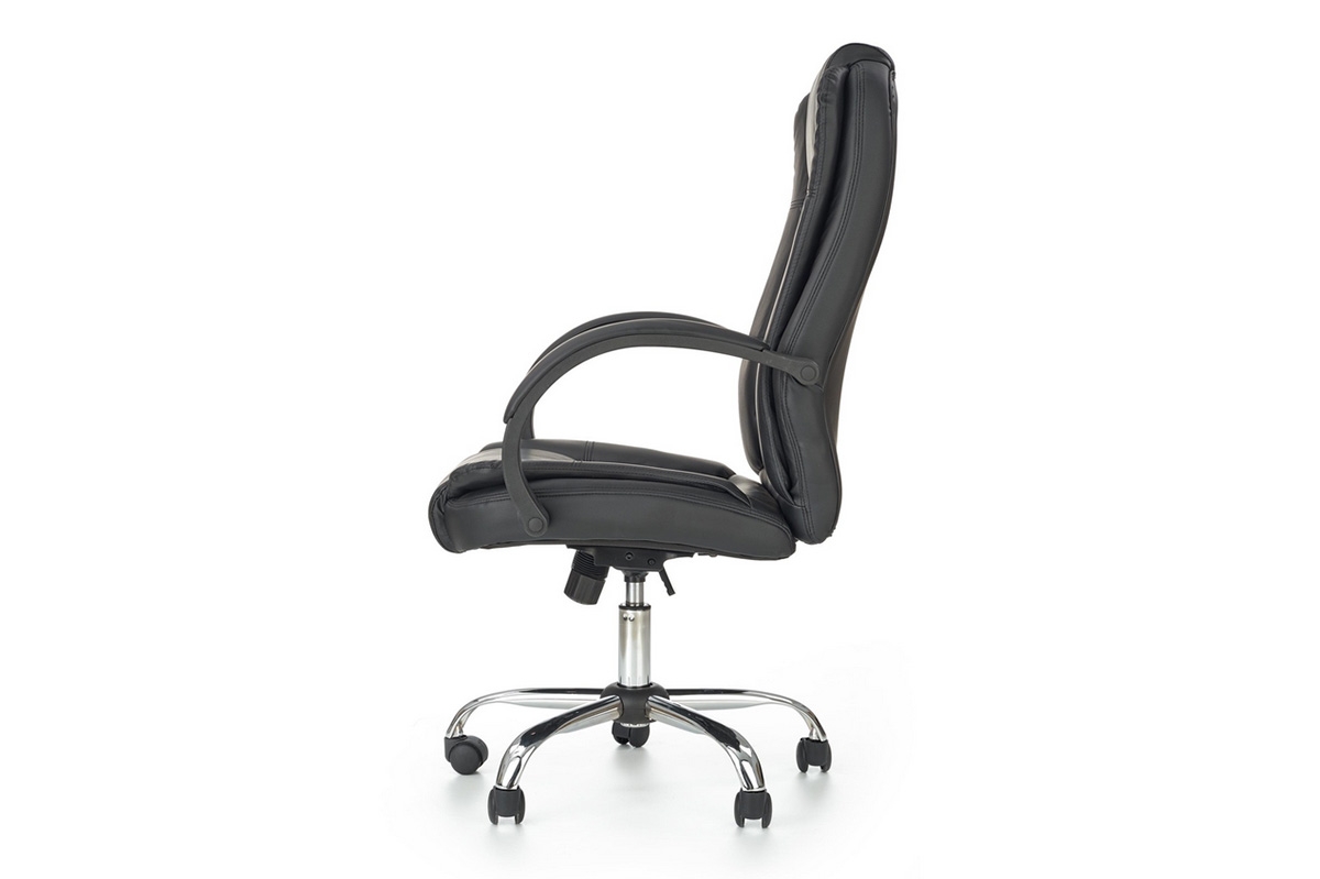 Fotel biurowy Relax z podłokietnikami - czarny czarny fotel do biura