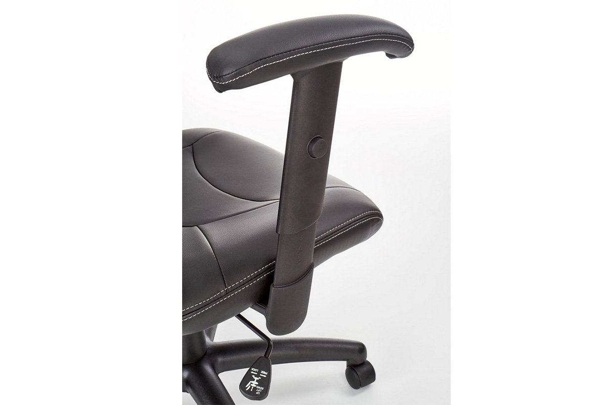 Fotel biurowy Stilo z regulowanymi podłokietnikami - czarny Fotel biurowy Stilo z regulowanymi podłokietnikami - czarny - 