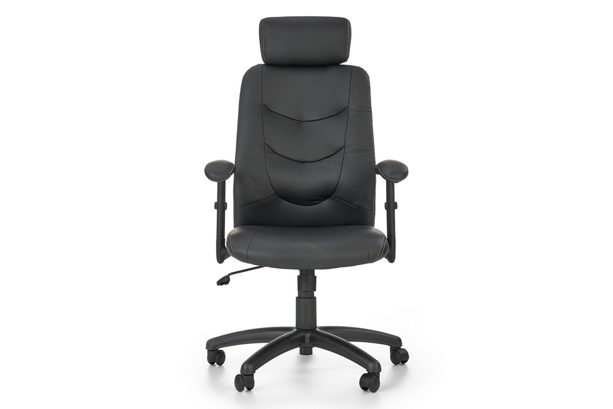 Fotel biurowy Stilo z regulowanymi podłokietnikami - czarny czarny fotel gamingowy