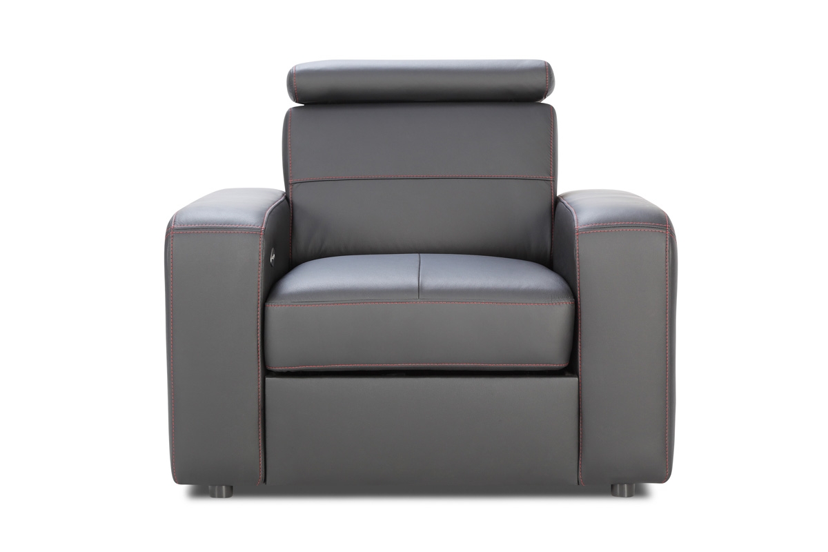 Fotel z elektryczną funkcją relaks Basic RE - skóra fotel tapicerowany 