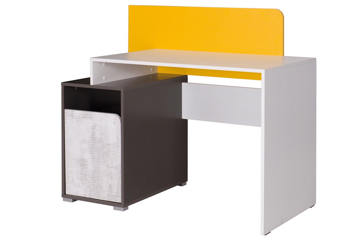 Biurko Travel 8 Biały/Grafit/Enigma/Żółty nowoczesne biurko w trzech kolorach 