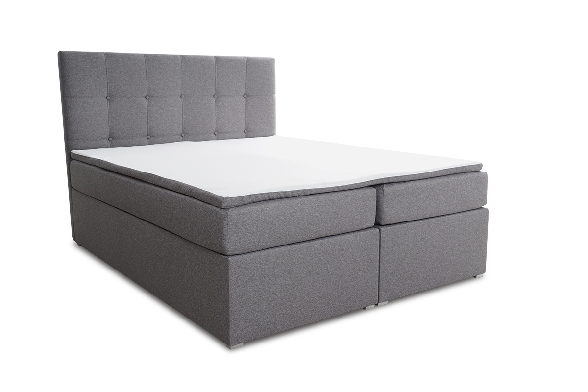 Łóżko kontynentalne Nerino - 160x200 łóżko z materacami i topperem