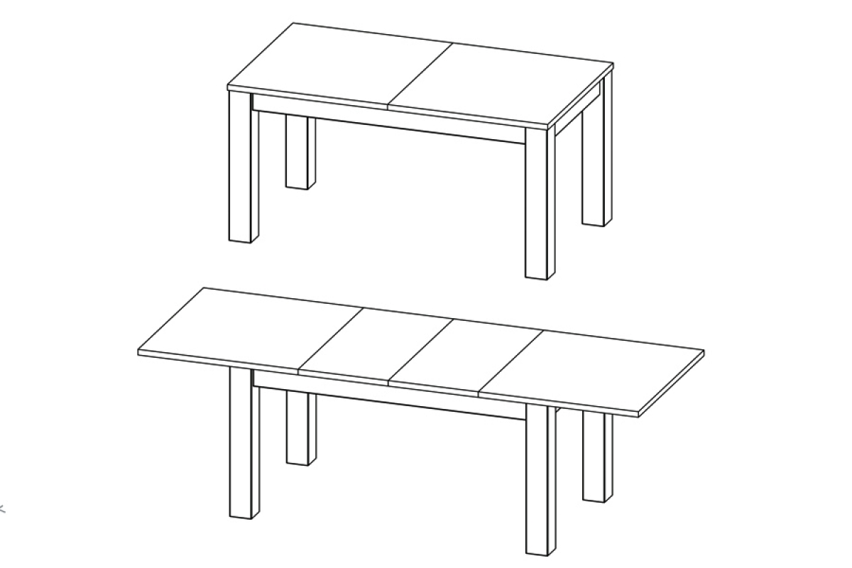 Drewniany stół do jadalni Velvet 40 rozkładany 160-250x90 - dąb rustical Velvet 40 - stół rozkładany do jadalni